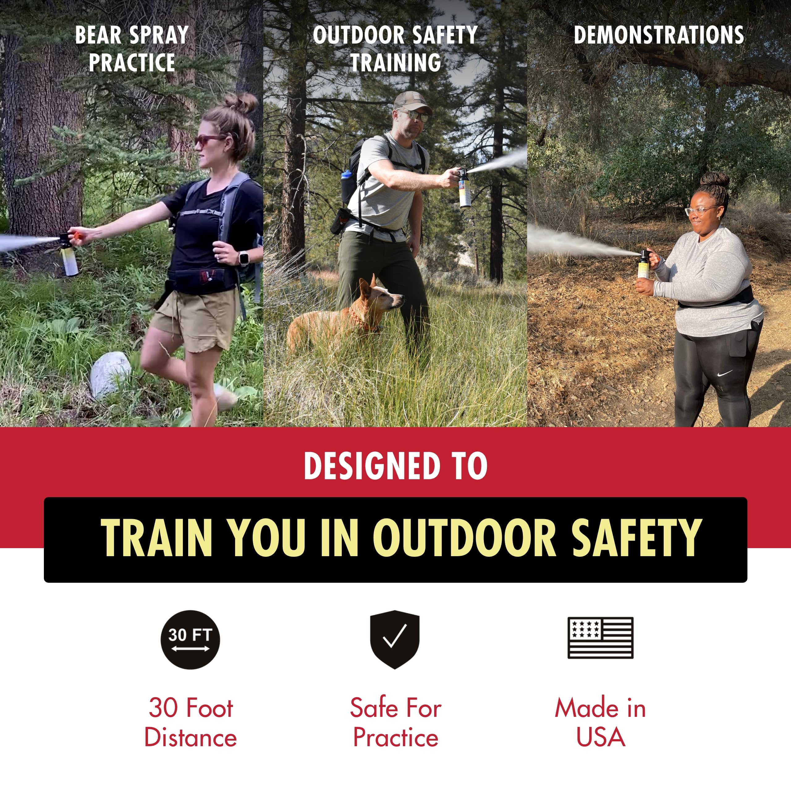 Counter Assault Practice Bear Spray - Training Bear Deterrent Spray - Bear Pepper Spray Without Active Ingredients for Demonstrations, Practice & More - 8.1 oz (2 Pack)