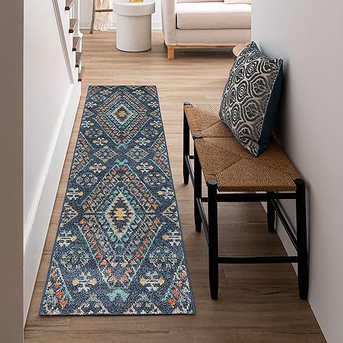 Vista 81 de Mohawk Home Bonilla - Alfombra oriental floral de 5 pies 3 pulgadas x 8 pies, color azul cielo, perfecta para sala de estar, comedor, oficina