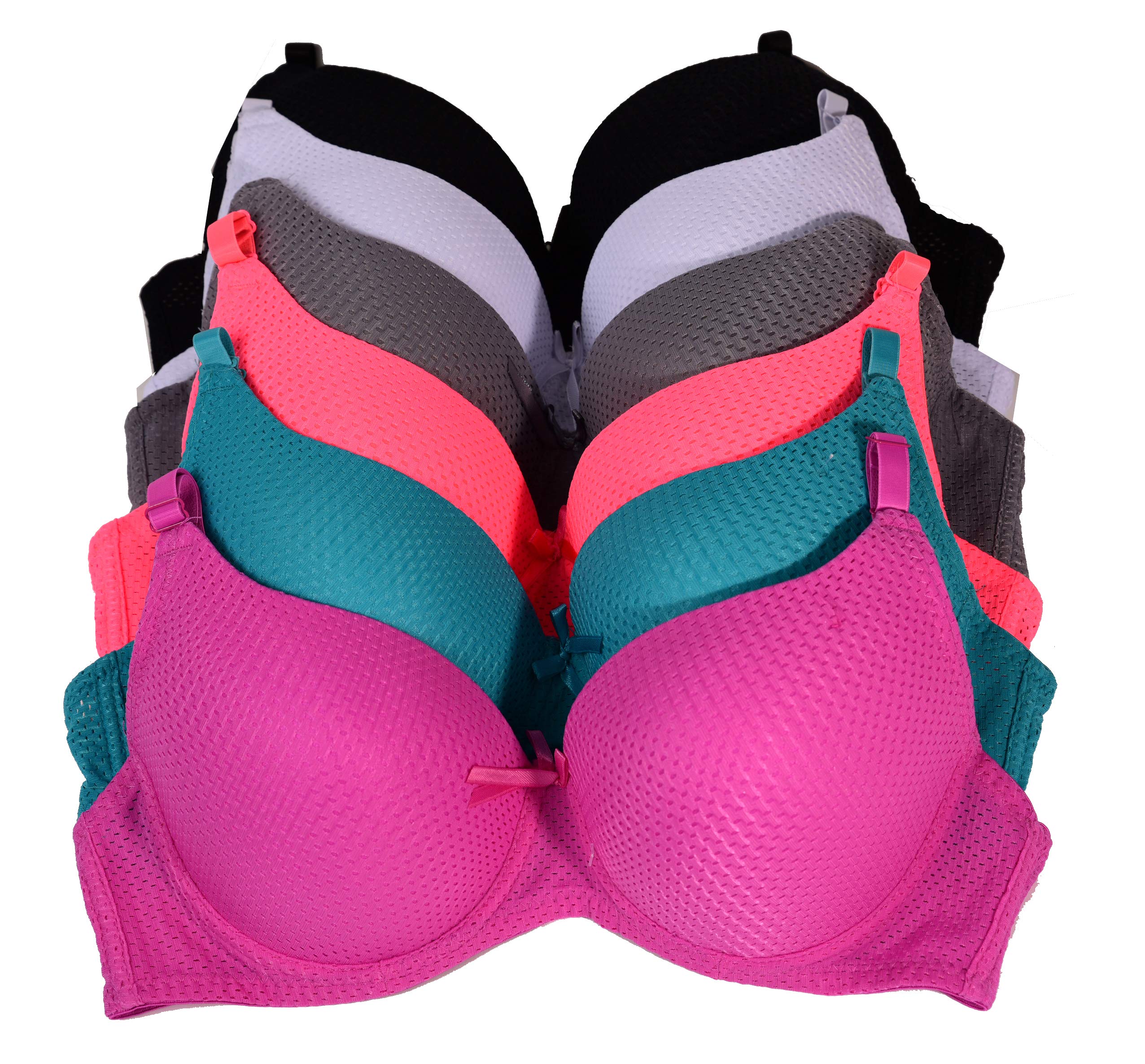 Love Pink Women Bras 6 Pack of Plain Bra B Cup C Cup