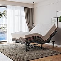 Vista 10 de ESHINE Base de cama ajustable + colchón híbrido de 14 pulgadas, individual XL, espuma viscoelástica de gel de lujo (319 resortes de bolsillo)