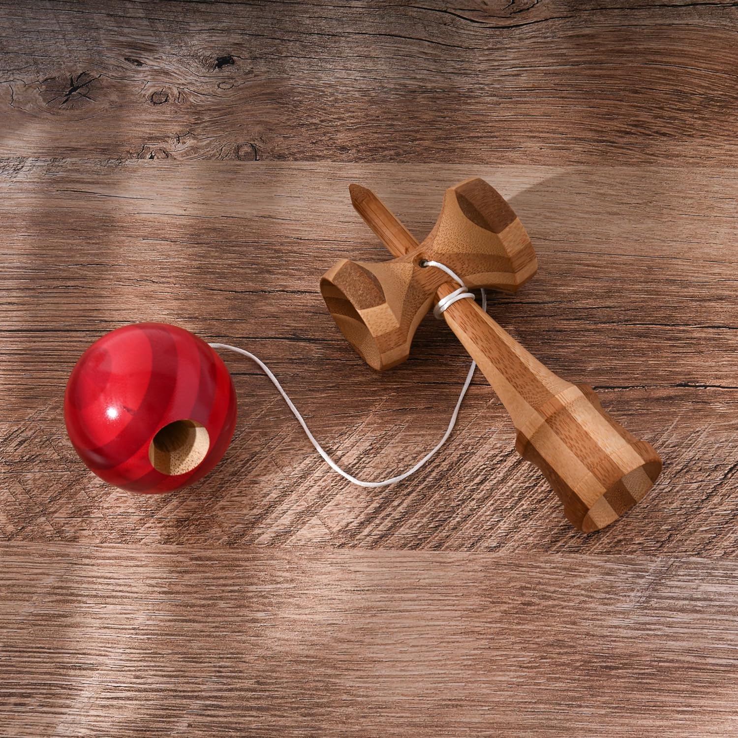 2 Pack | Competition Pro Kendama Full Size | Solid Wood Ball and Cup Coordination Toy | Blue and Red Bundle