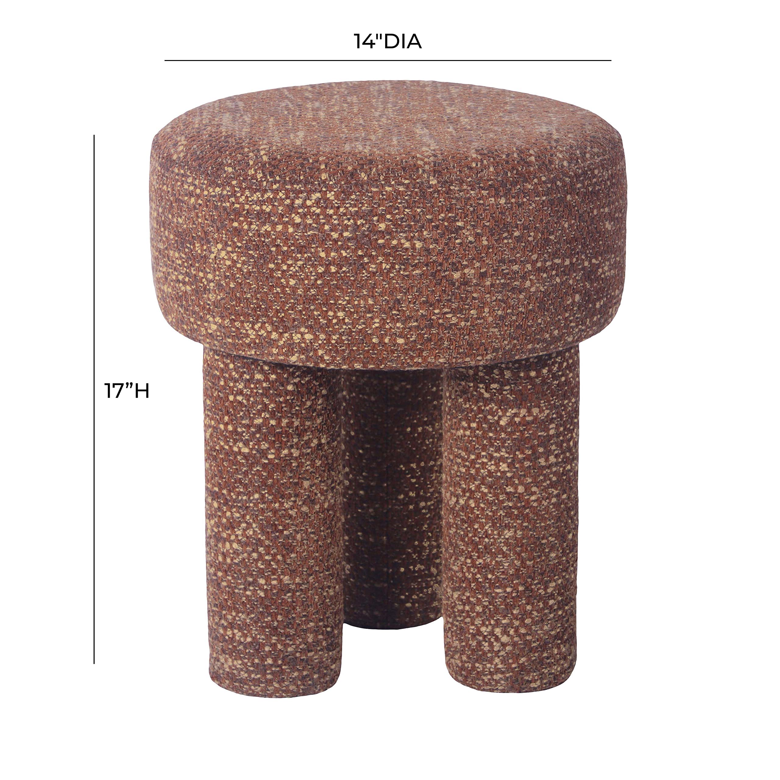 Amazon.com: TOV Furniture Claire Sedona Brown Knubby Stool : Home