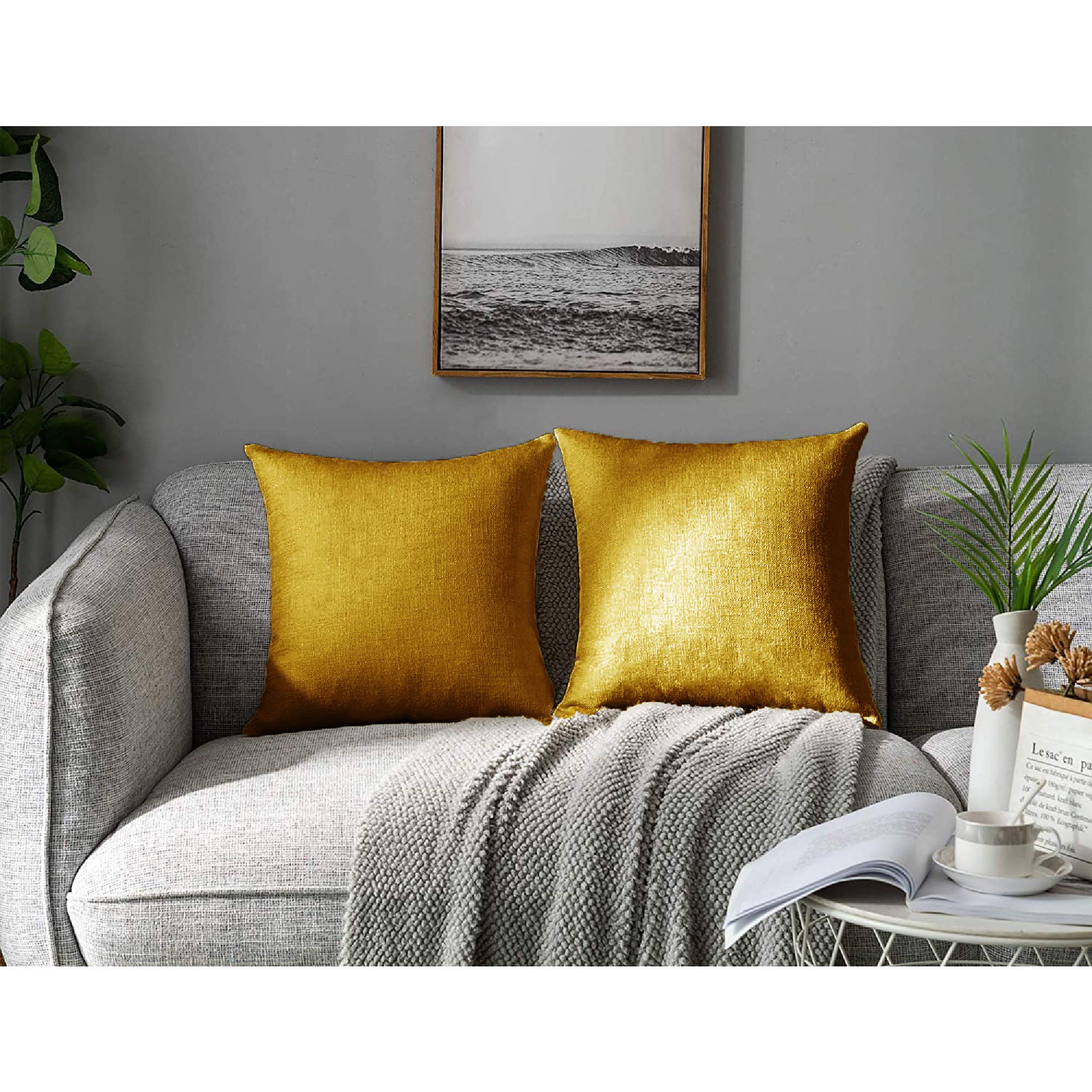 Linenwalas Cushion Cover Set of 2 - Cappuccino - Cotton Slub Linen Home Decorative Pillowcase for Couch, Sofa, Chair, Bed & Home(2 PC Set, 18"x18") - Cappuccino (B08XNTWFD1) Amazon Price History, Amazon Price Tracker