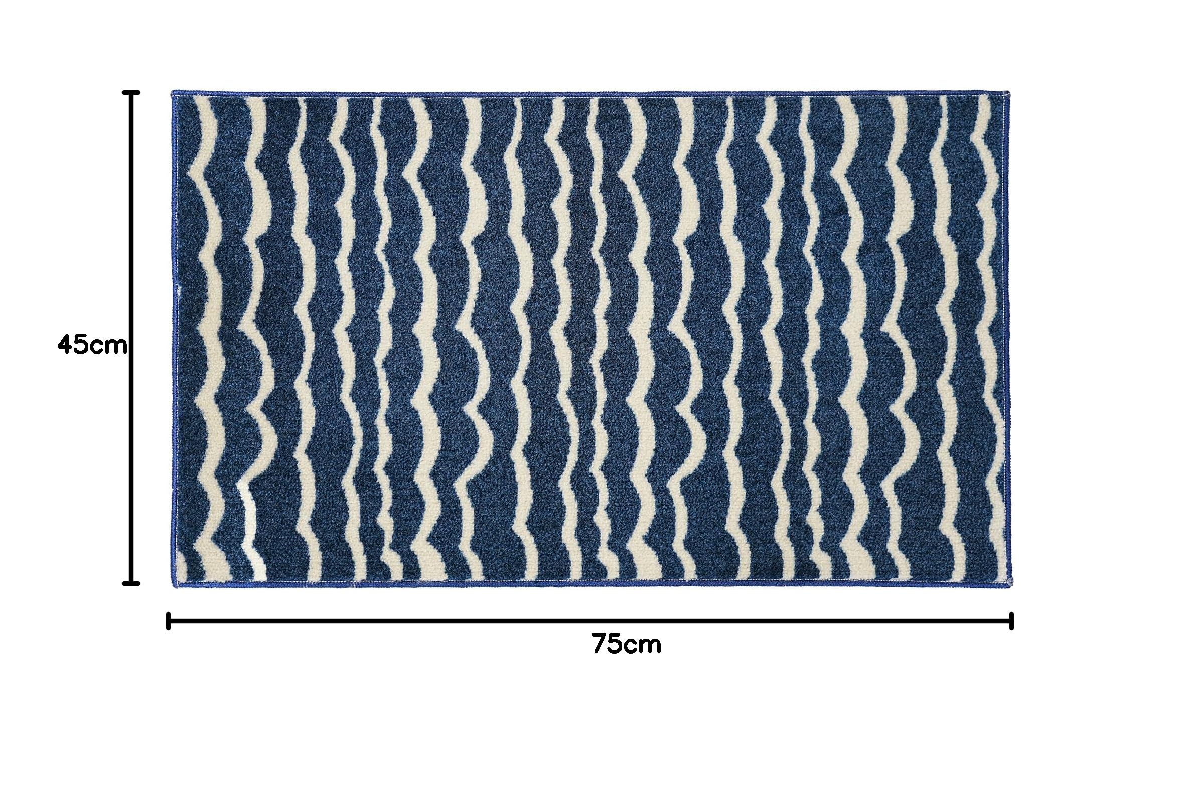 のりこま様 Amazon｜玄関マット 室内用 屋内用 Tomoko Murata Ripple Blue