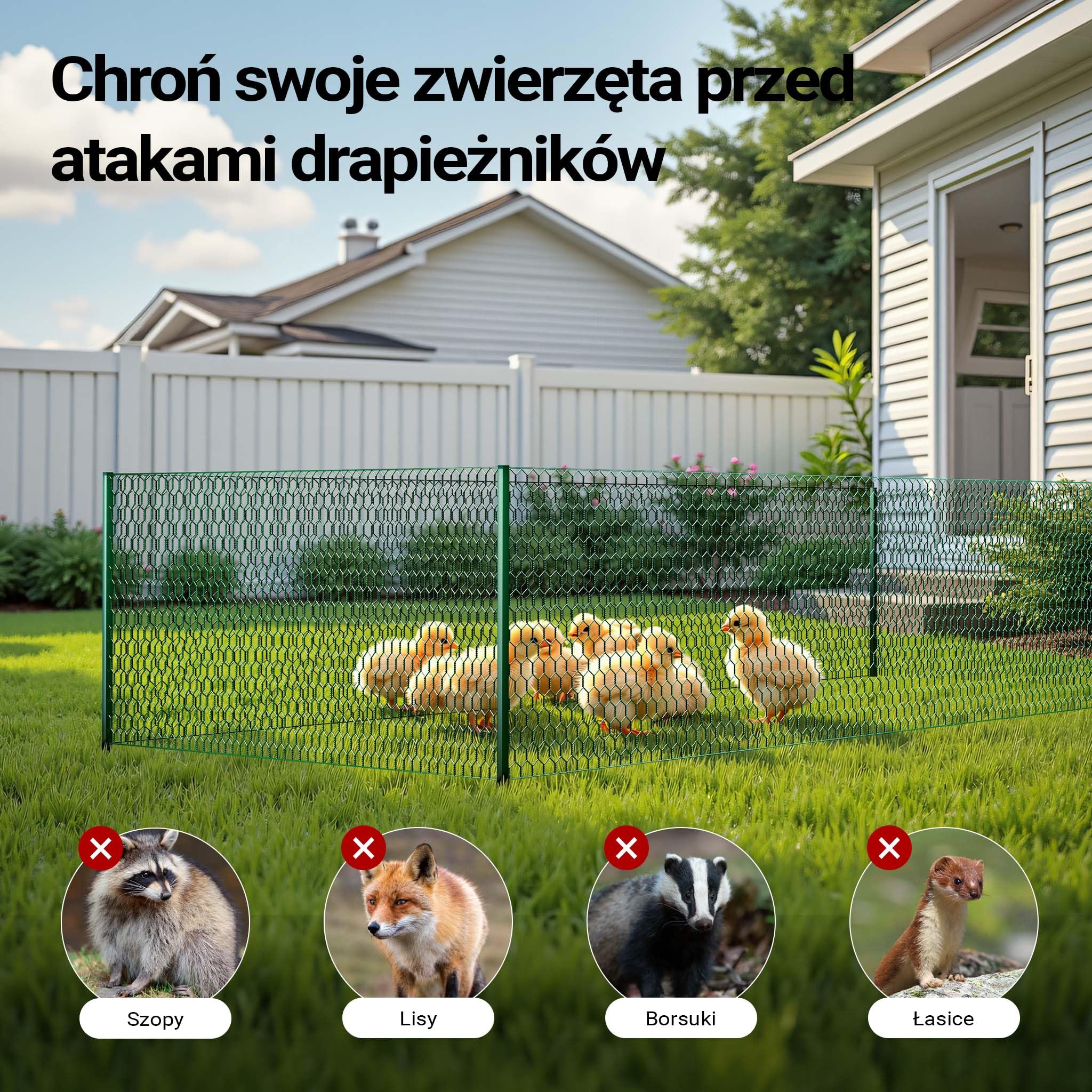 Wiltec Siatka ogrodzeniowa zielona 120 cm x 25 m, drut o grubości 0,9 mm, sześciokątne oczka 25 x 25 mm, siatka leśna hodowlana ze stali ocynkowanej