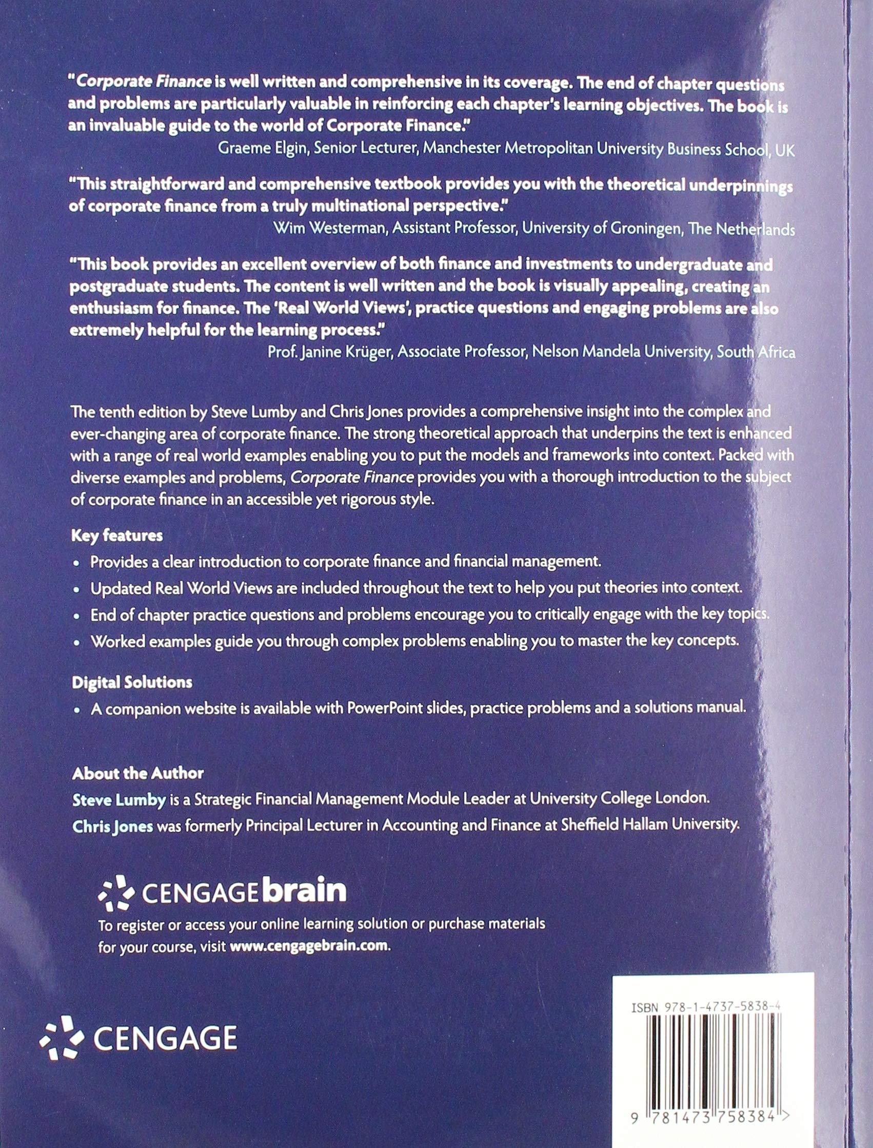 Corporate Finance: Theory and Practice