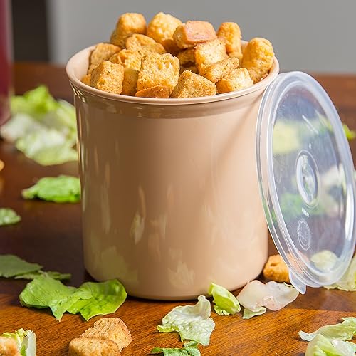 Miniatura 10 de Recipientes Carlisle de color liso, de forma redonda, con tapas, capacidad de 1,24cuarto de galón, Negro, 1