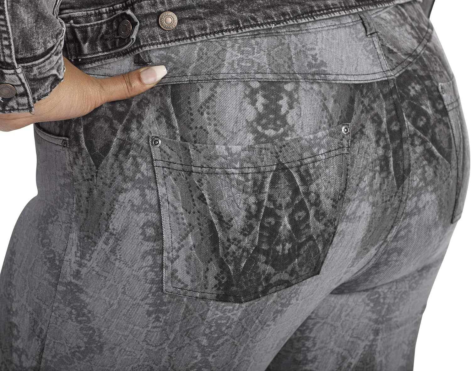 HUE Womens High Rise Denim Legging - Image 3