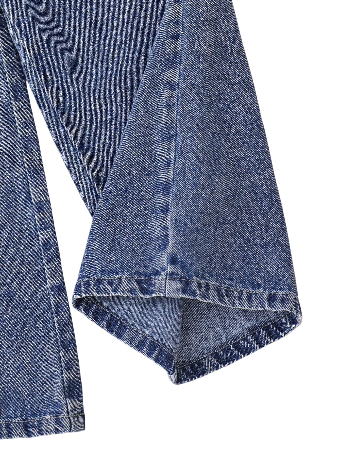 SweatyRocks Dżinsy dziewczęce z szerokimi nogawkami, wysoki elastyczny ściągacz, dżinsy z gumowym ściągaczem, luźne spodnie Baggy, spodnie dżinsowe do spędzania wolnego czasu