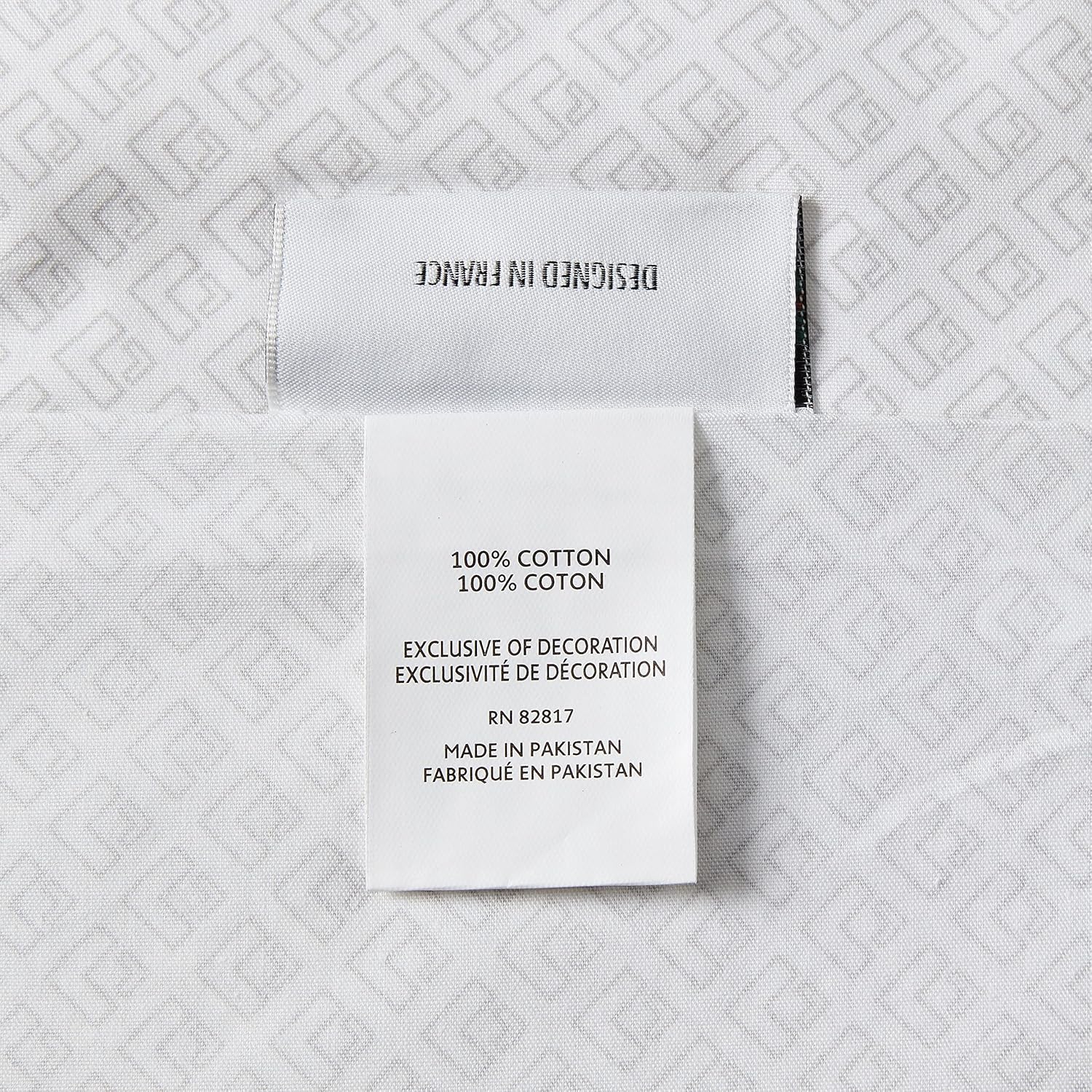 Lacoste Outline Pique Sheet Set, Queen, Light Gray