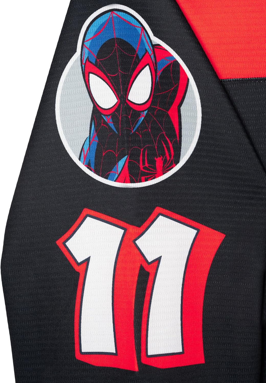 Marvel Spider-Man Mesh Hockey Jersey Long Sleeve T-Shirt Toddler to Adult Sizes (2T - 2XL)