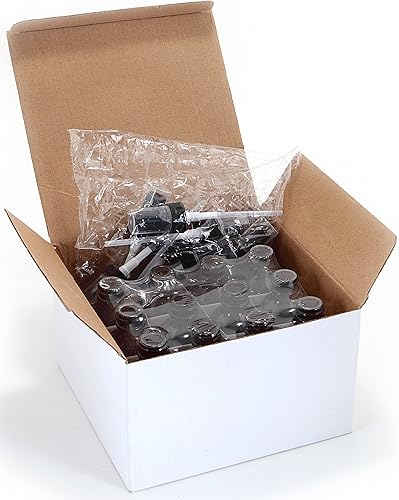 Miniatura 3 de 12 botellas de vidrio de 2onzas de color ámbar con pulverizador negro