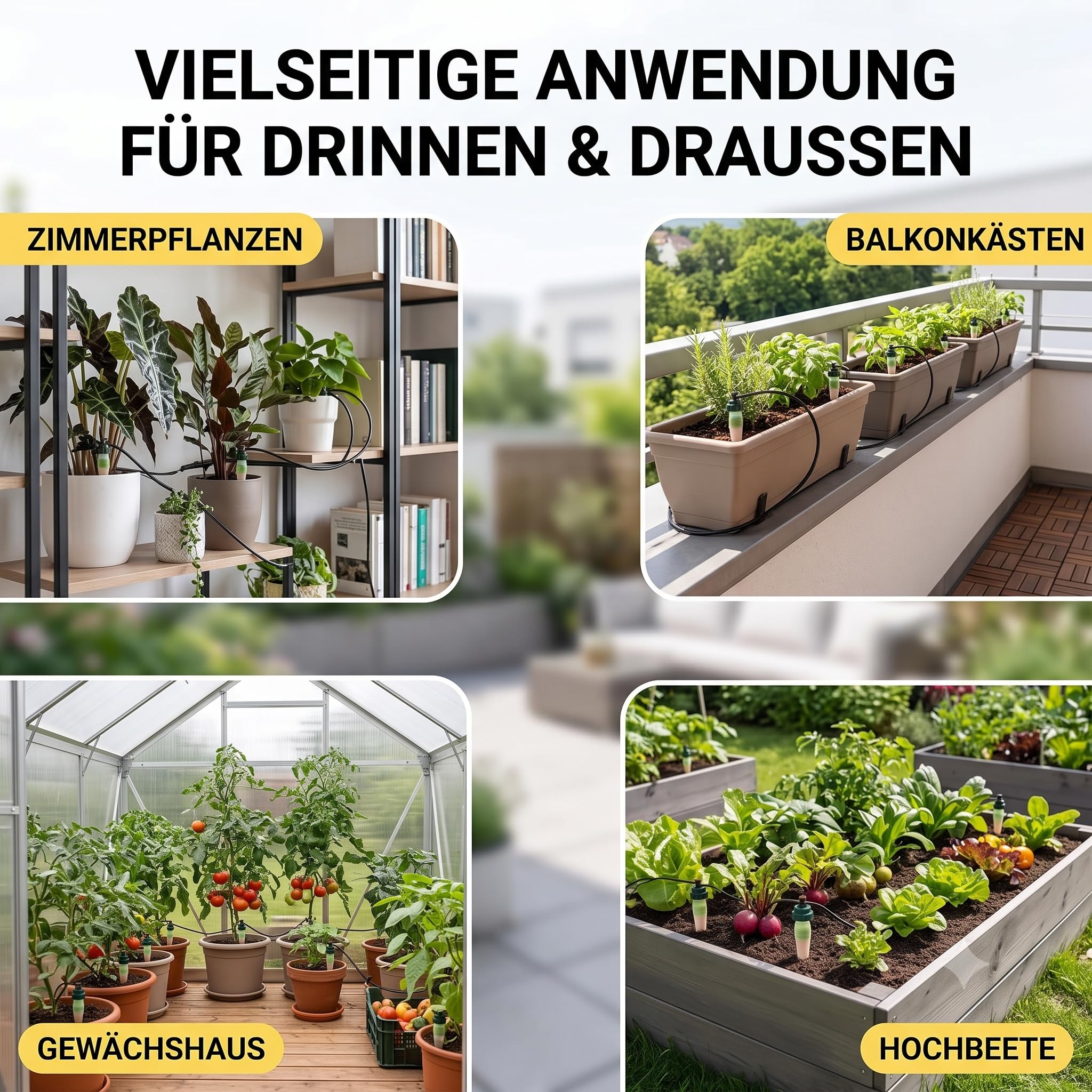 Blumat Tropf-Blumat Automatische Bewässerung | für 12 Pflanzen | inkl. 47L Tank | Stromlose Urlaubsbewässerung Komplettset