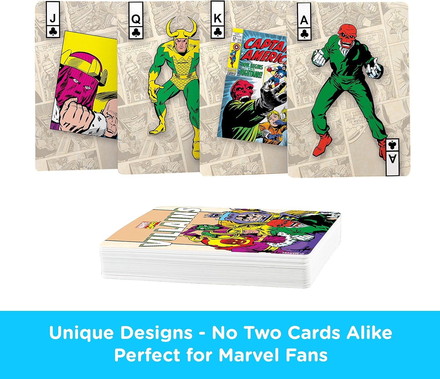 Aquarius Marvel Villains Retro Playing Cards