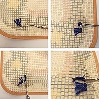 Vista 4 de Beyond Your Thoughts BZ747 - Juego de ganchos de pestillo de Navidad, lindo patrón de funda de almohada de Papá Noel, estampado de ganchillo