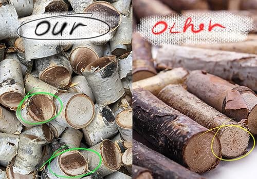 Miniatura 5 de Mini troncos de madera de 5.29 oz en paquete - Palitos de madera originales para manualidades, relleno de jarrón, tronco de madera pequeño de