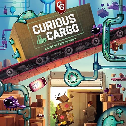 Miniatura 2 de Capstone Games Curious Cargo, juego de mesa de estrategia, 6 tableros de jugadores únicos incluidos y 2 modos de juego, juego competitivo para 2