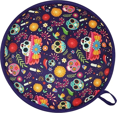 Sophix Bolsa para calentar tortillas, tamaño grande de 12 pulgadas, este soporte de tela con aislamiento térmico mantiene las tortillas, el pan Naan