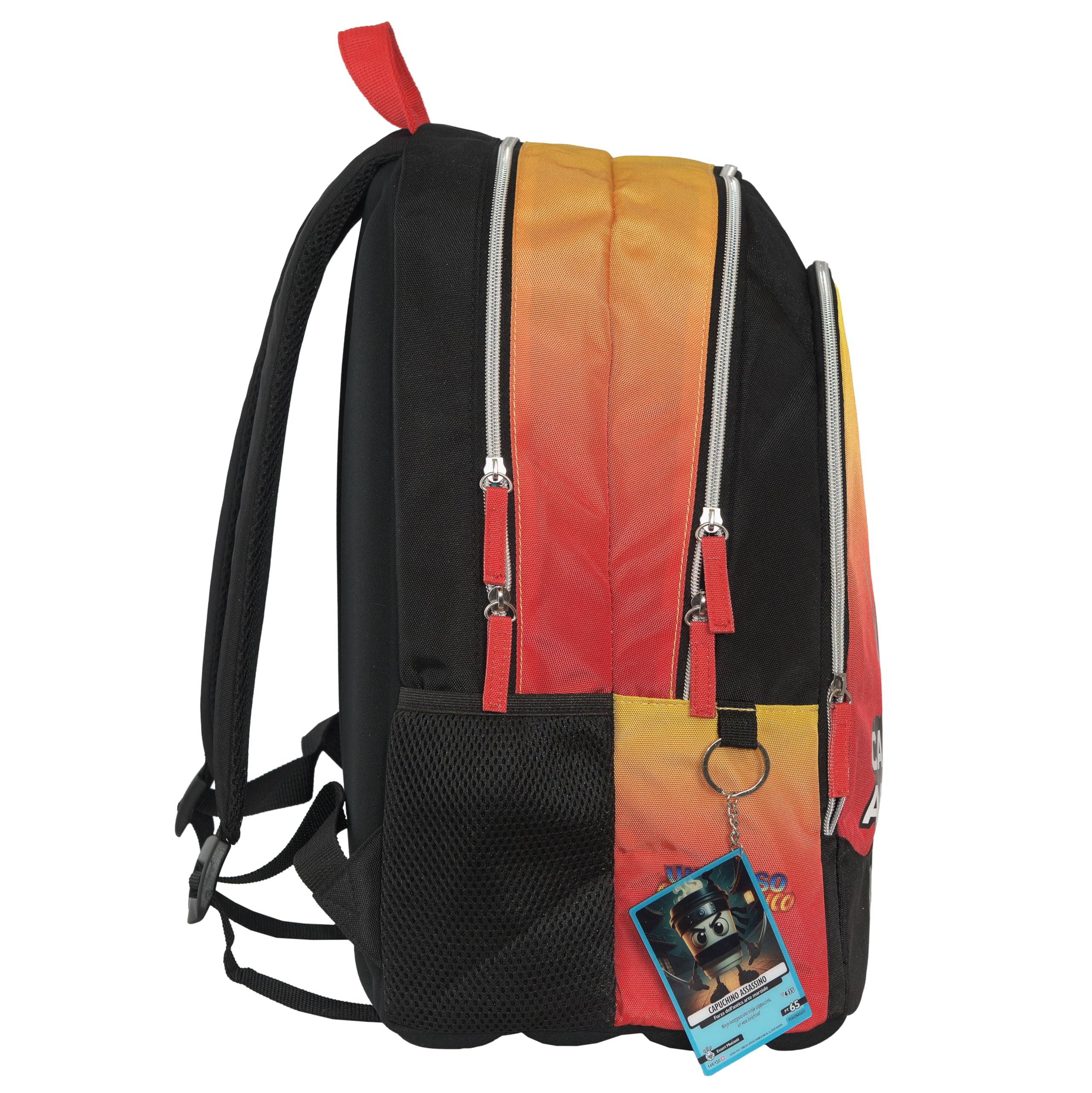 BRAINROT - Zaino Scuola Organizzato Ufficiale Brainrot, Zaino per Ragazzi con Retro e Fondo Termoformati, Spallacci Imbottiti e Regolabili, Interno Foderato con Tasca Zip, 32x43hx23 cm