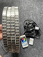 Vista 3 de Luces LED de rueda de 17.5 pulgadas, triple fila RGB + blanco + flujo de persecución de color de ensueño, Bluetooth + control remoto