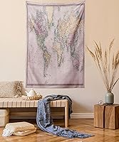 Vista 26 de Ambesonne Tapiz de cornamentas, cervatillo de ciervo de cola blanca en el desierto en el campo, tema de caza rural, colgante de pared