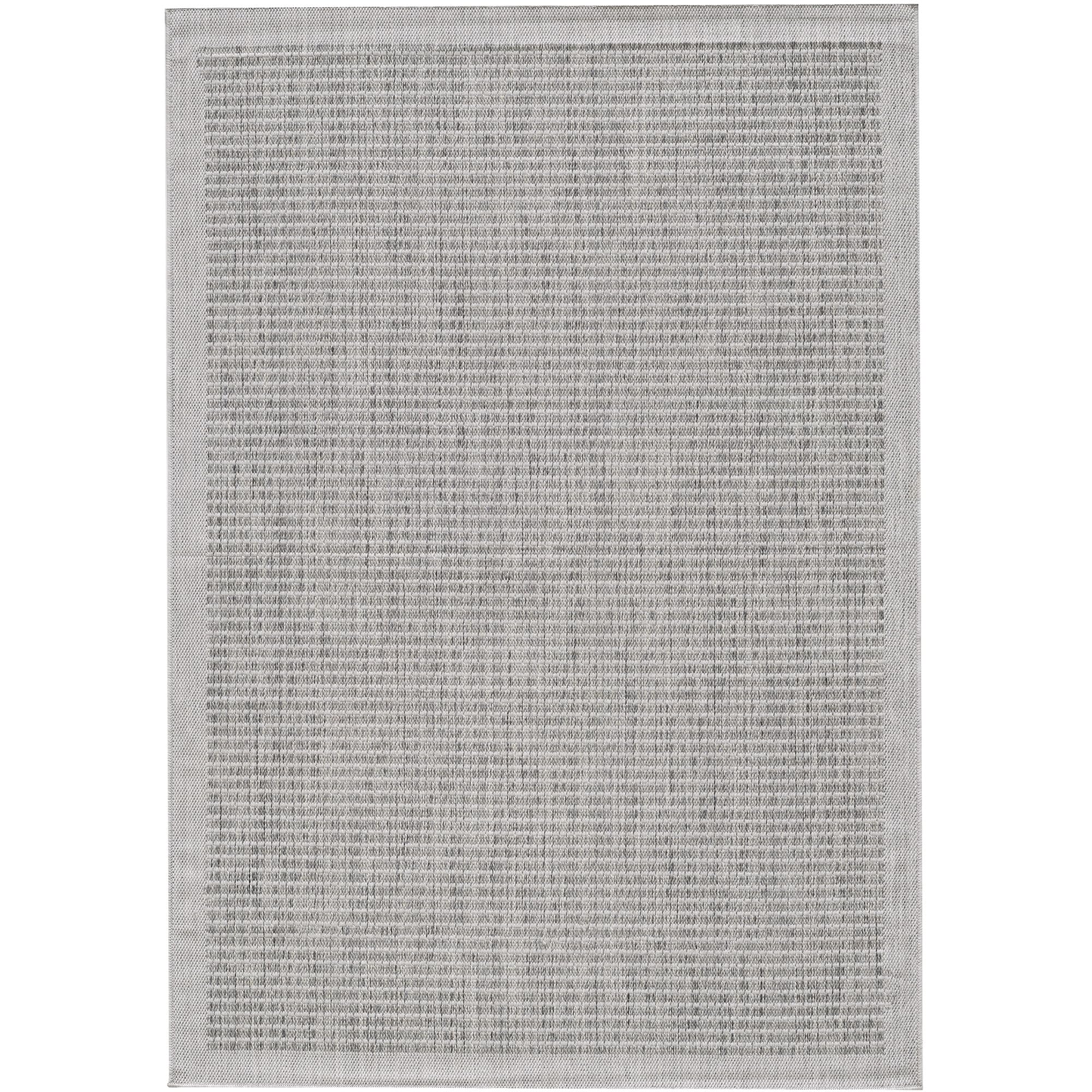 SIMPEX Dywan wewnątrz na zewnątrz 240x340 cm szary jednolity pranie w pralce wodoodporny łatwy w czyszczeniu płasko tkany na balkon taras ogród i kuchnię