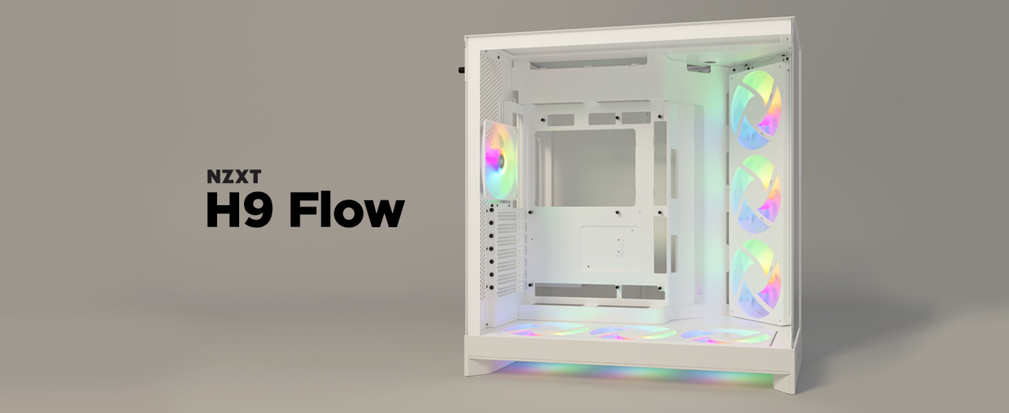 Amazon.com: NZXT H9 Flow RGB+ ATX Mid-Tower PC Case, Stainless