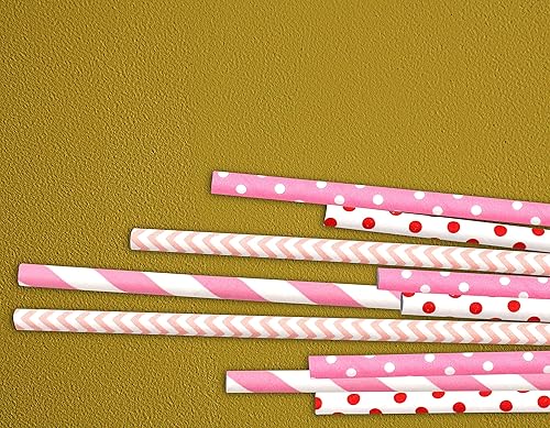 Vista 10 de Pomp Pajitas de papel decorativas 100% biodegradables color azul bebé (100 unidades) Pajitas de bebida de tamaño estándar ecológicas de larga