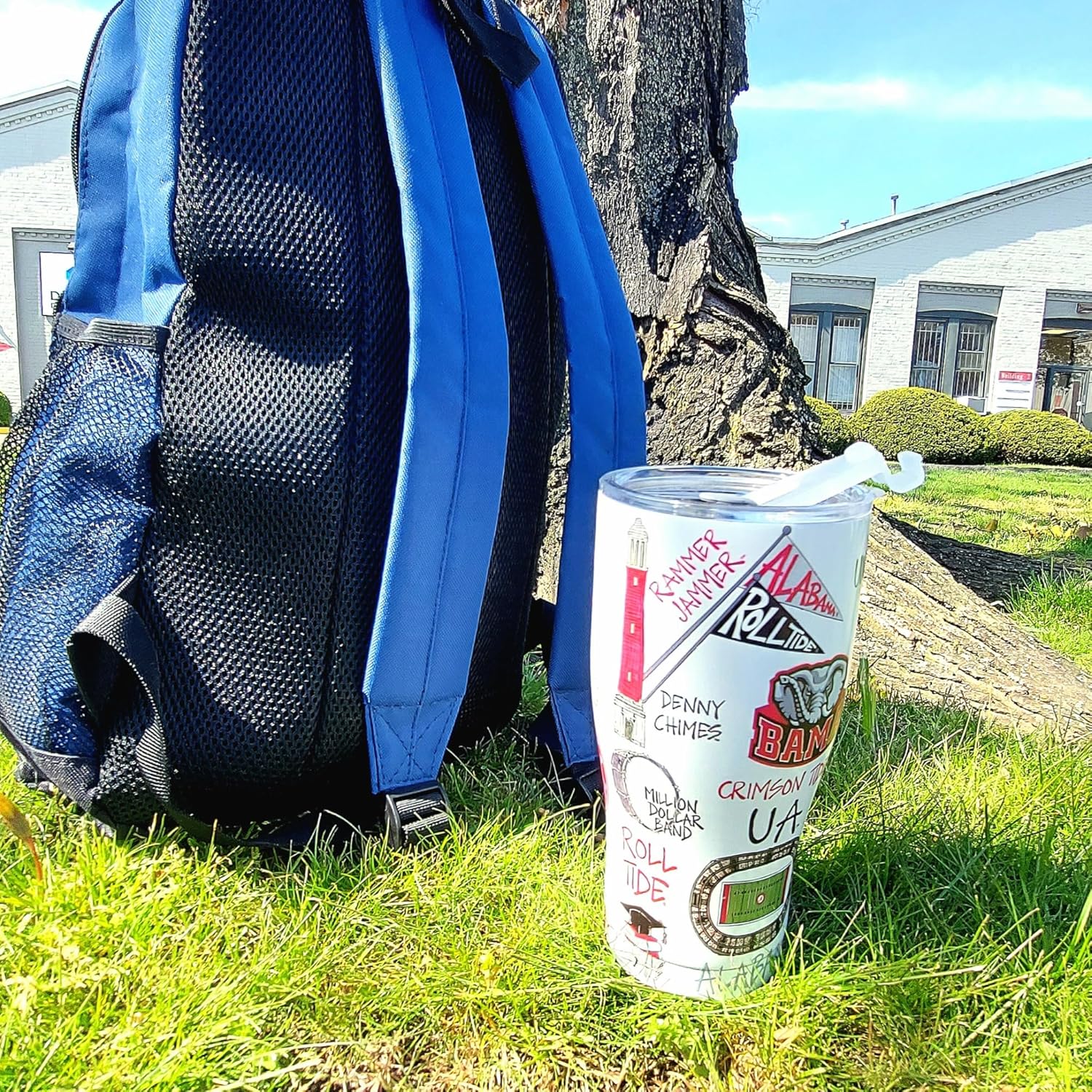 University of Alabama 30oz Stainless Steel 3D Icon Travel Mug– High Performance Double-Walled Thermos w/Convertible Lid & Straw – Insulated Decorative NCAA Beverage Tumbler – For Hot or Cold Drinks - Image 5