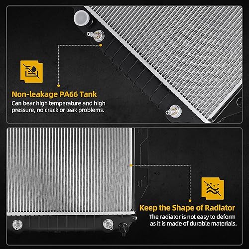Miniatura 10 de DWVO Radiador de aluminio completo de 2 filas compatible con Jeep Cherokee 1991-2001 1991-1992 Comanche 2.5L 4.0L