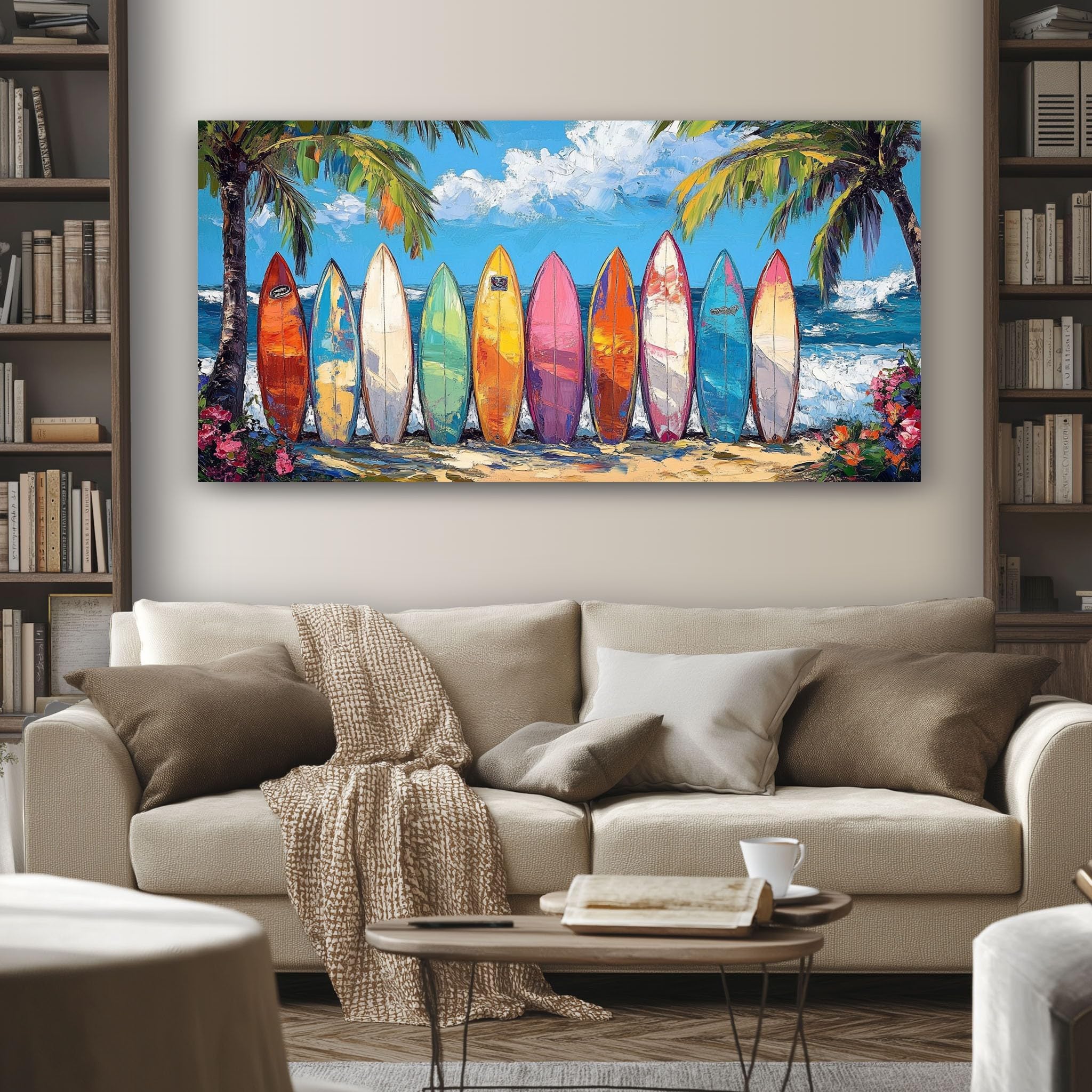 Impression sur toile 80x160 cm planche de surf grand format - 8