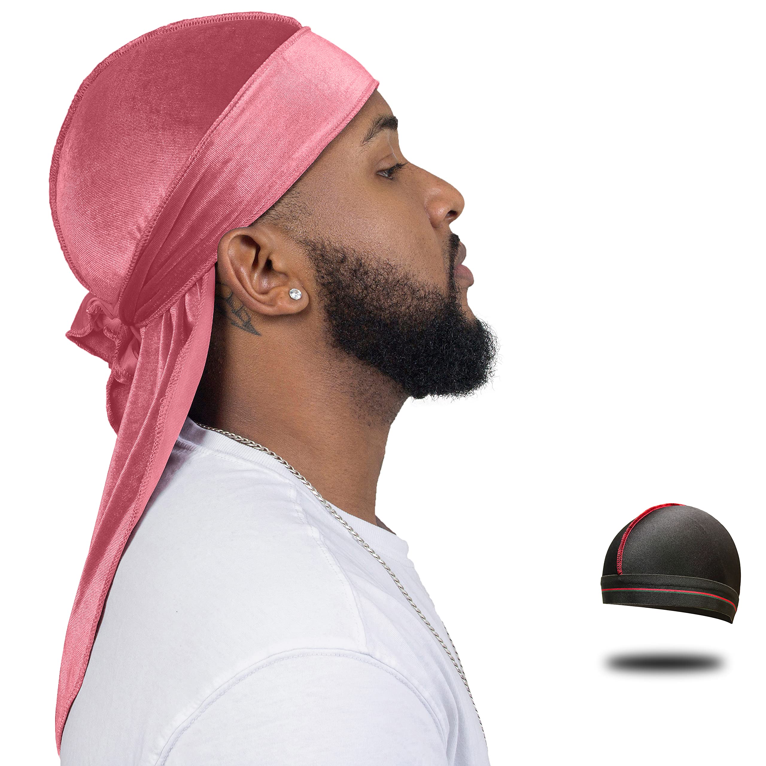 Velvet Durag for Men Wave Cap Velvet Dorag for Men Women 360 Wave