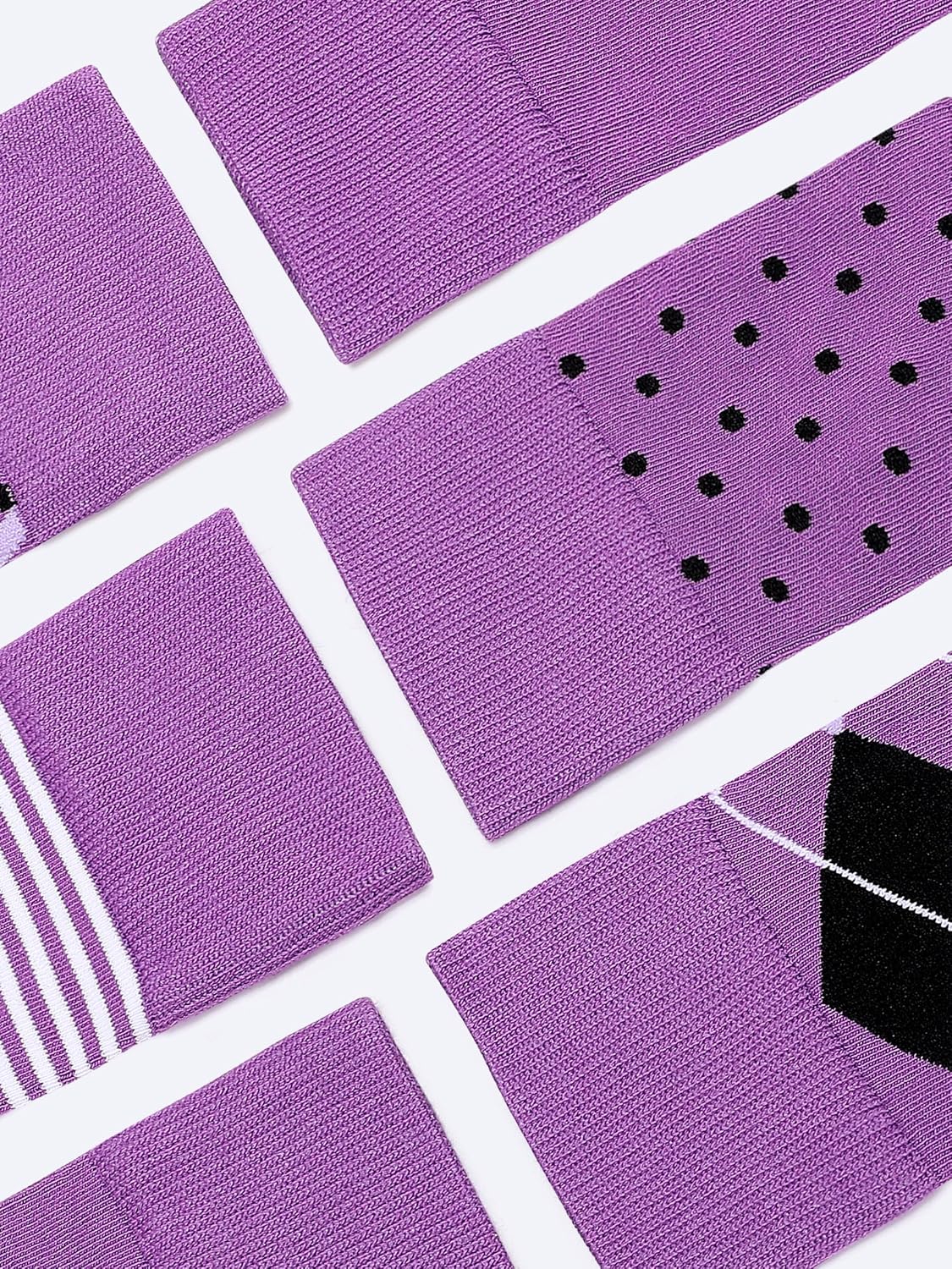 Mens Dress Socks Thin Lightweight Size 8-13 Combed Cotton Anti Odor Quick Dry Classic Pattern - Image 6