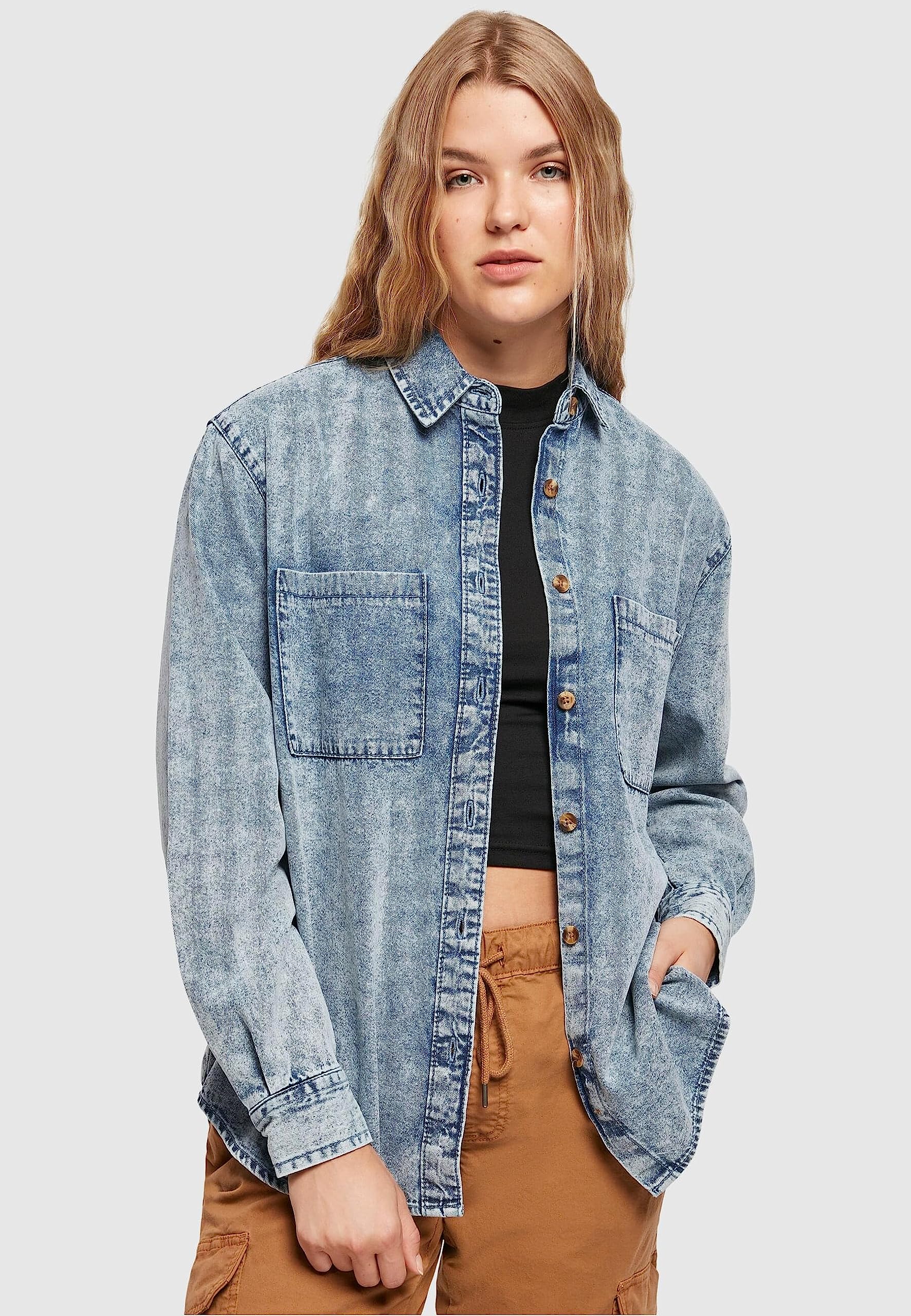 Urban Classics Camicia da Donna in Denim Oversize