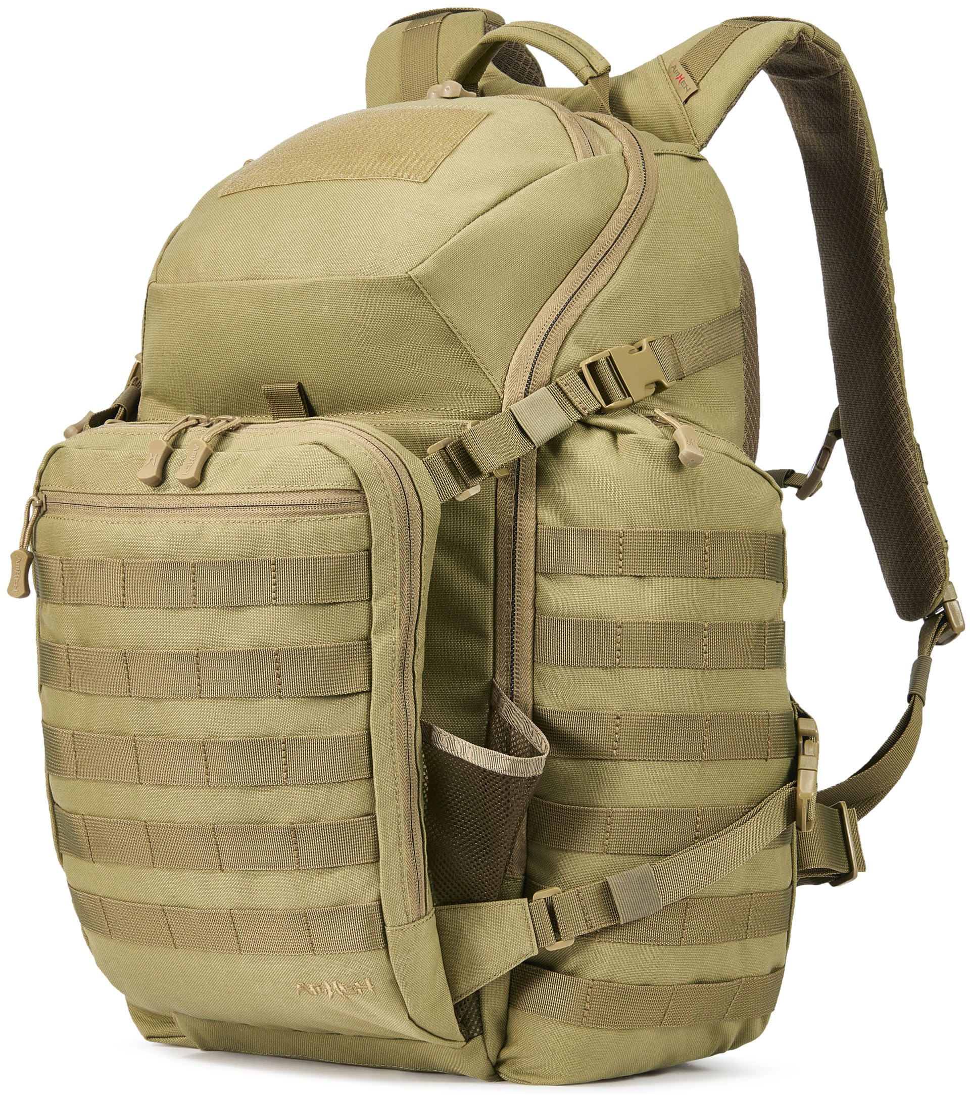 Military Tactical Rucksack Water Resistant Rucksack AMHEH Tactical Backpack 52L - Military Molle ...