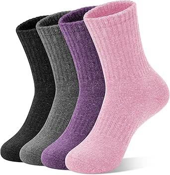 Aazon.co: DHSO 4 Pairs Boot Socks For Woen Theral Socks Thick War - View #7