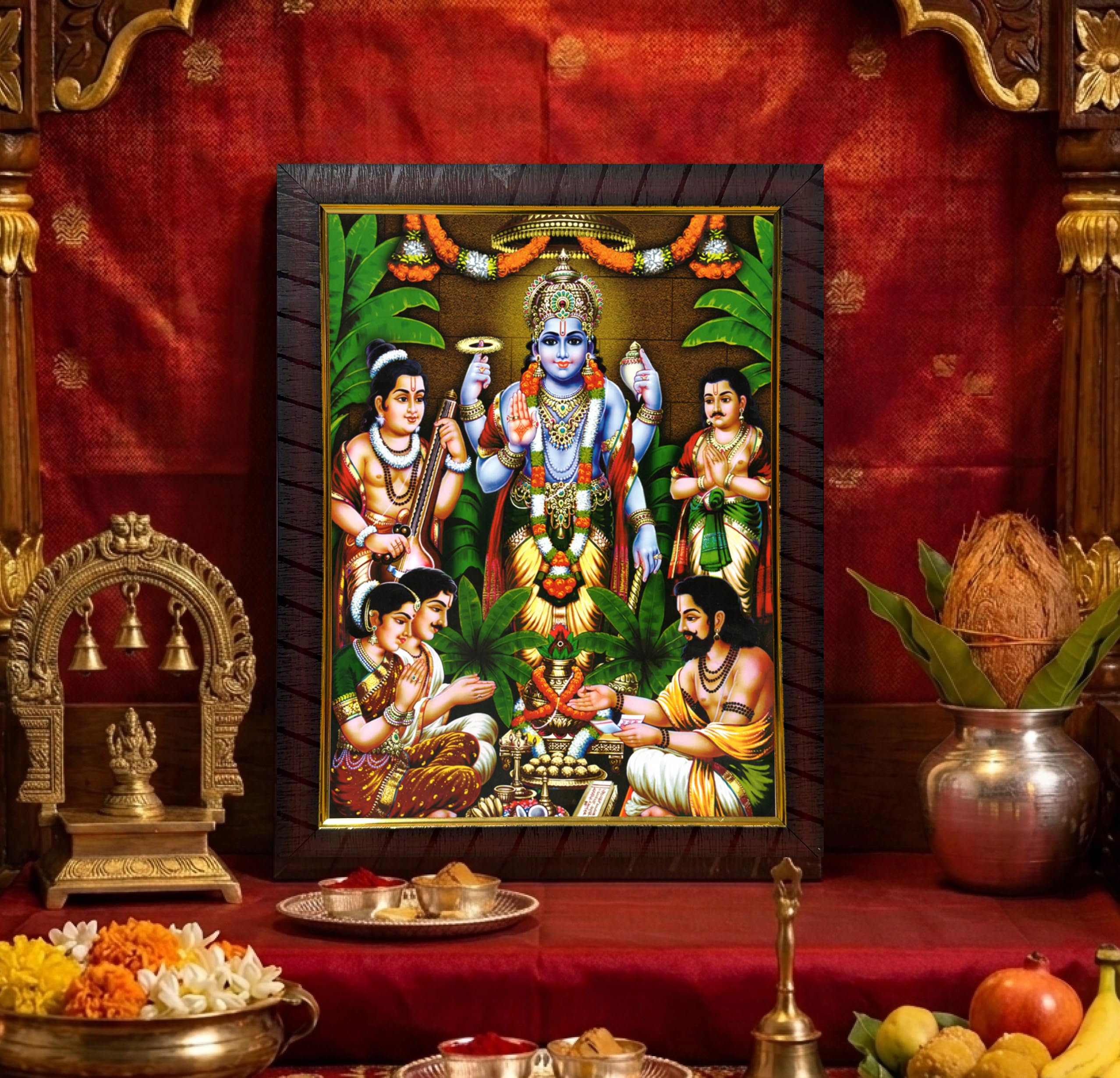 Satya Narayana Swamy Photo Frame - Divine Blessing -8 Satya Narayana Swamy Photo Frame - Divine Blessing -8
