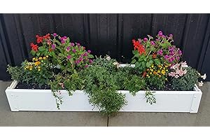 Exclusive Stack-able Vinyl Raised Garden Bed in White