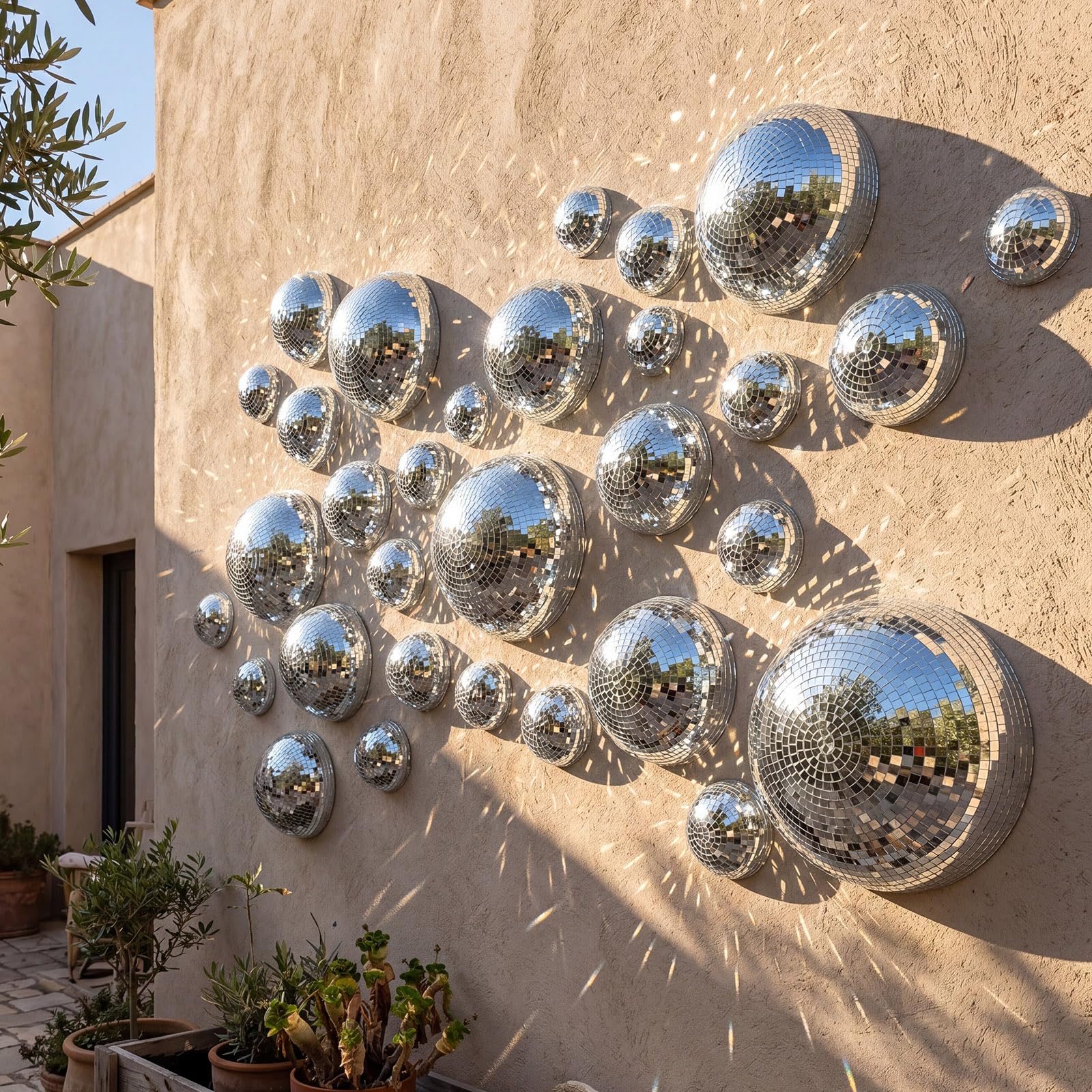 Photo 1 of Sliner 16 Pcs Half Disco Ball Wall Decor Set