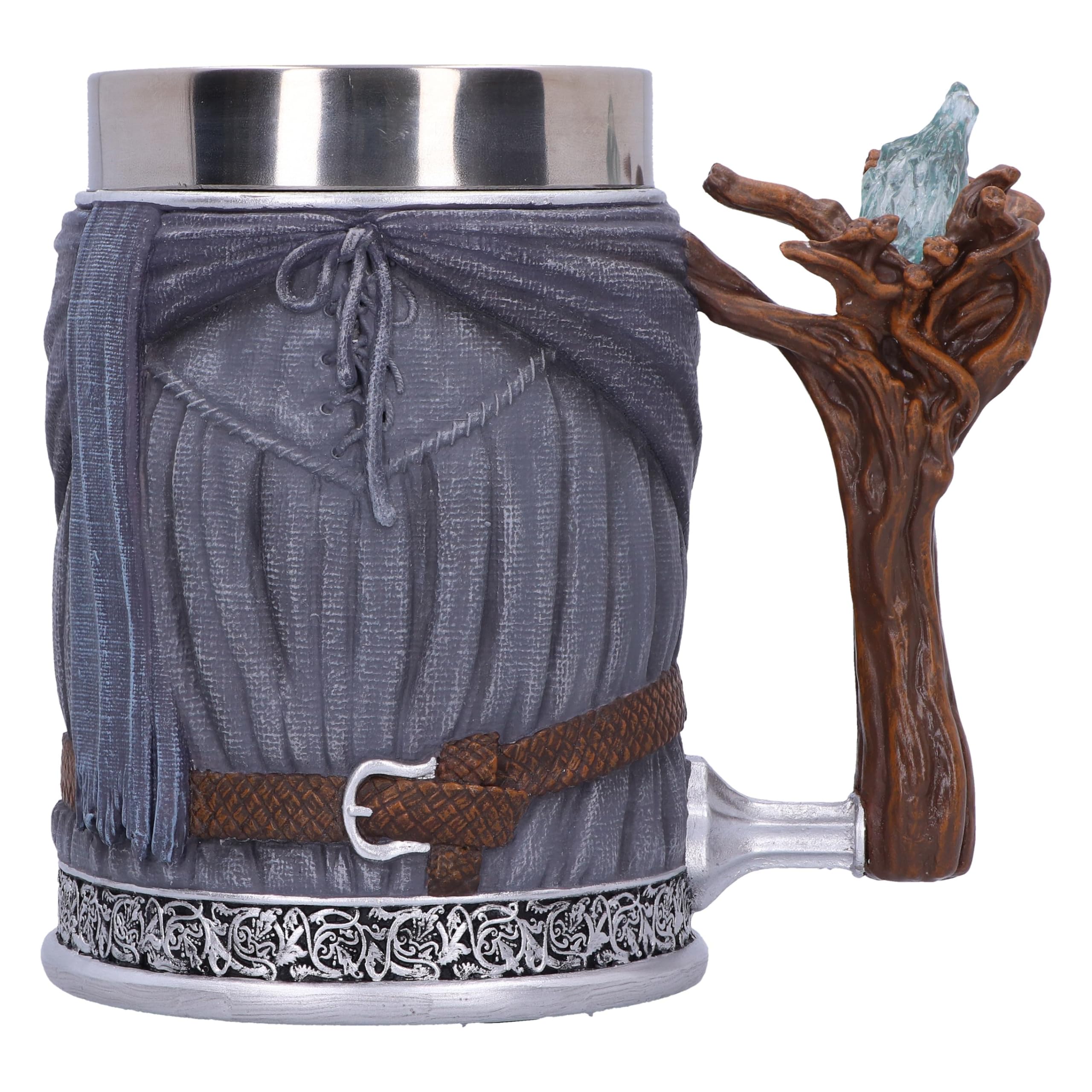 Nemesis Now Chope Gandalf Le Seigneur des Anneaux Gris 15,5 cm, Résine Grise, Produit sous licence officielle Le Seigneur des Anneaux, coulé dans la meilleure résine, habilement peinte à la main
