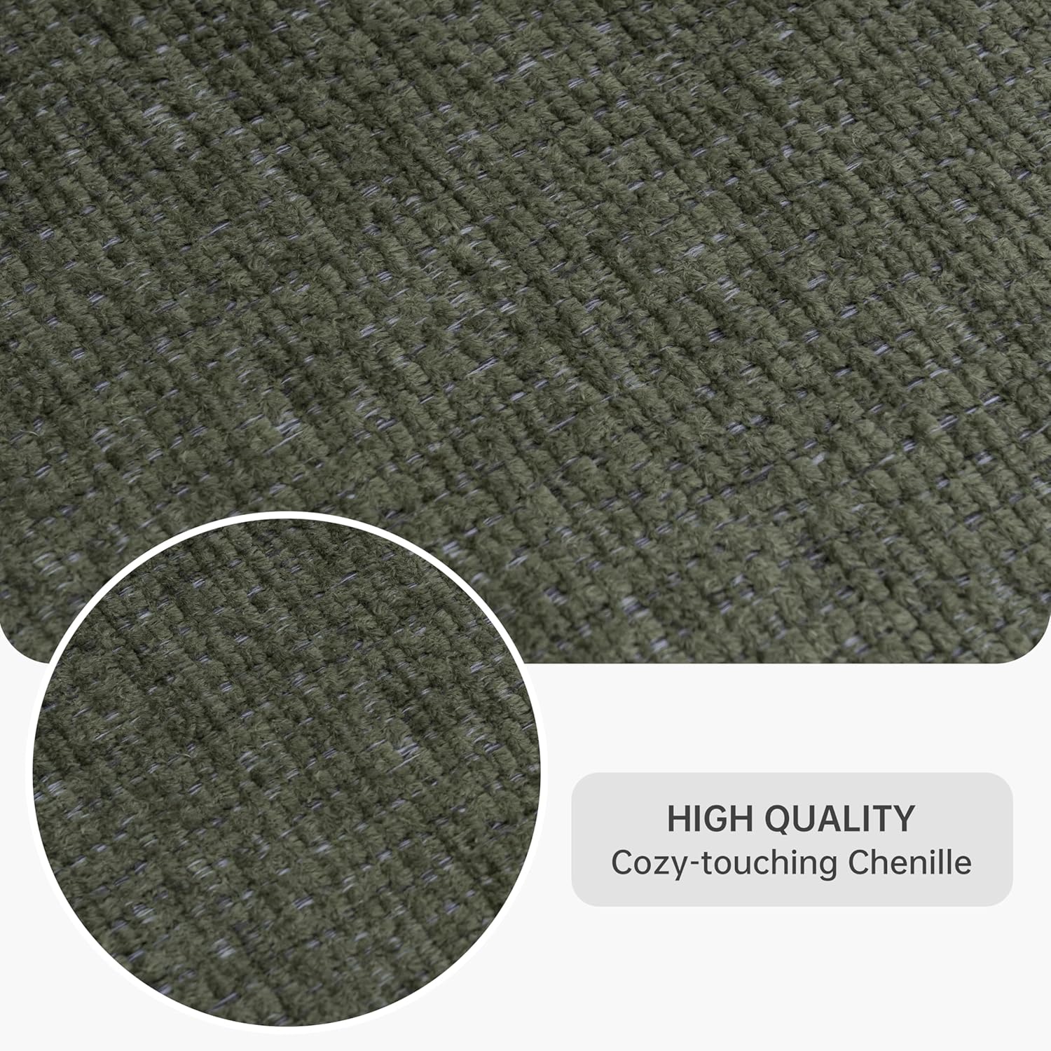 VKNOW Bar Stools Set of 2, 26" Upholstered Counter Height Bar Stools, Modern Counter Stools with Wood Legs for Kitchen Island Dining Room Bar, Green