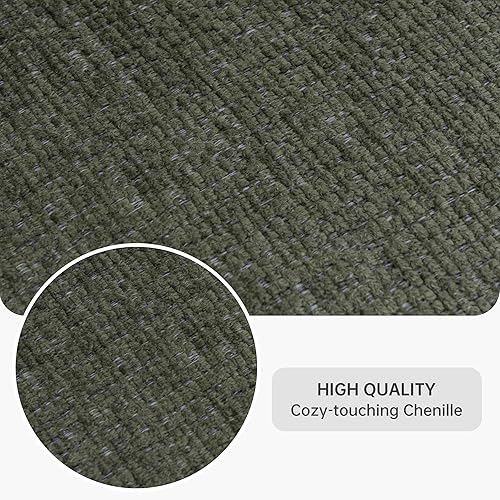 Miniatura 7 de VKNOW Juego de 4 taburetes de bar, taburetes de bar tapizados de altura de mostrador, taburetes de mostrador modernos con patas de madera para isla