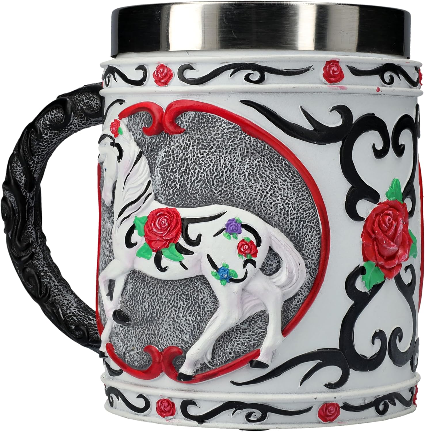 Pacific Giftware The Trail of Painted Ponies Tribal Rose Tankard, Multicolor, 2 1/2 Cups Capacity, Beer Mugs