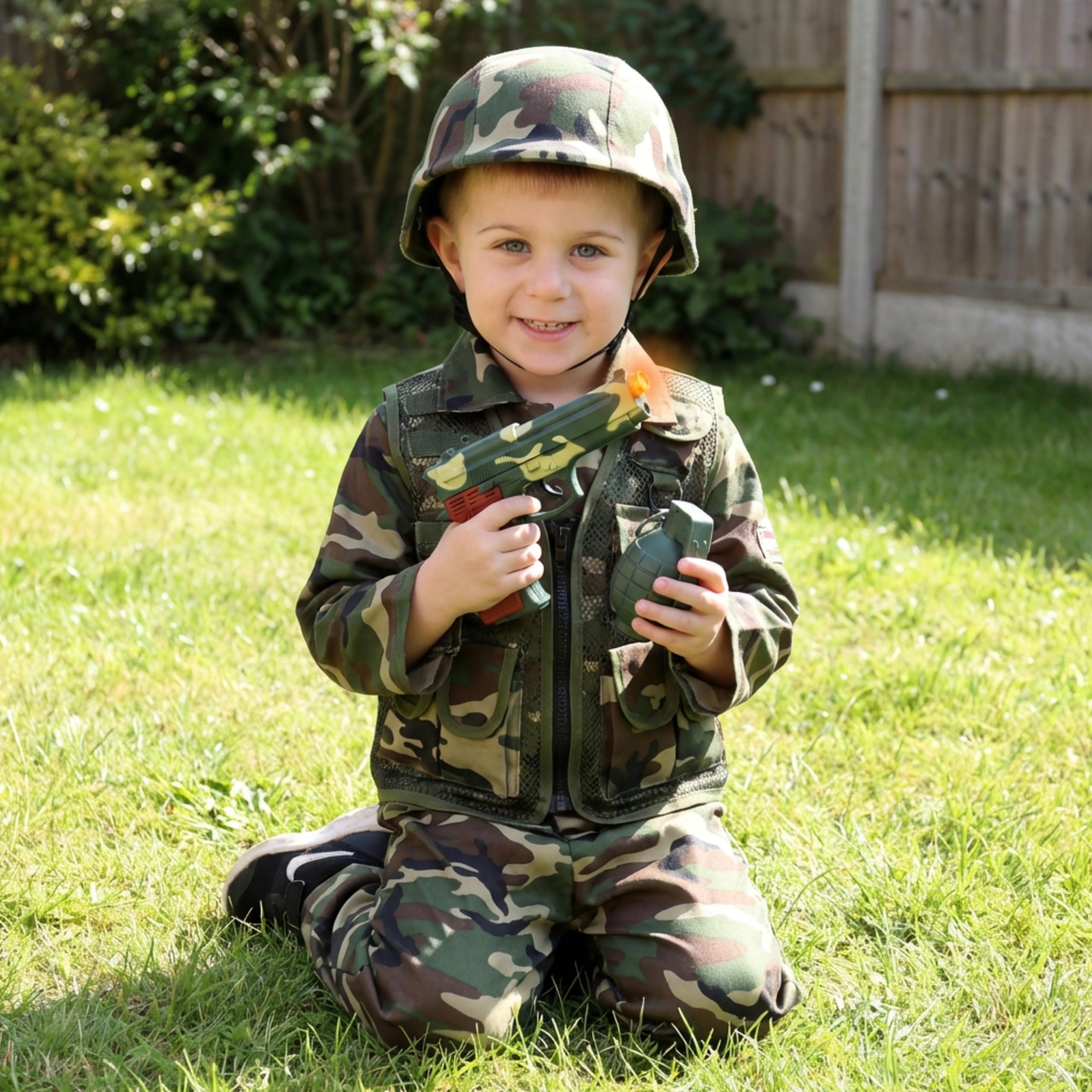 Toyland® Army Style Hand Grenade & Pistol with Light & Sound Toy 