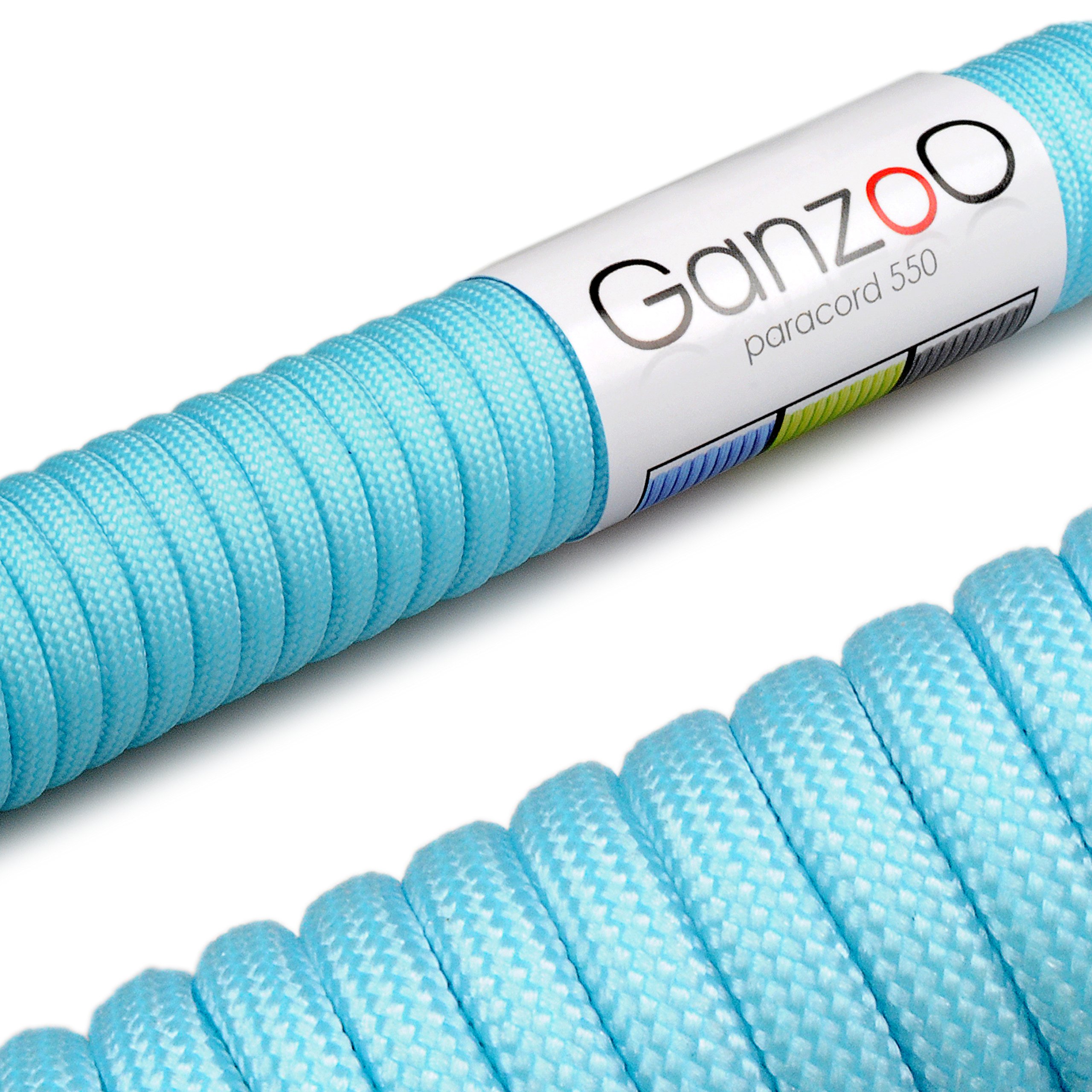 Ganzoo Paracord 550 Tipo 3, Cuerda 4 mm 100 m con 7 hebras Interiores, Funda poliéster/Nylon, para Outdoor Camping Supervivencia, rutas de Trekking, asegurar Tienda, Collar y Correa Perro, Oliva — view 75