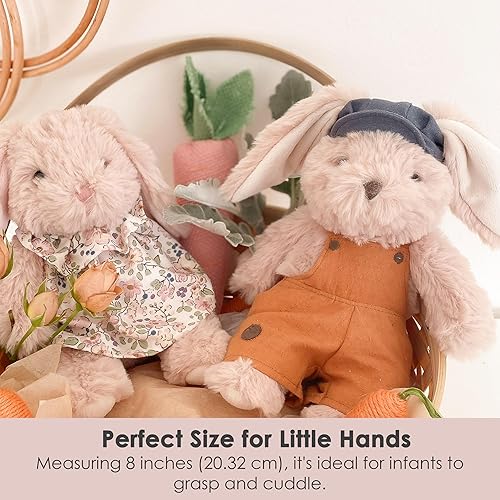 Miniatura 3 de MON AMI Peluche de conejo de Benjamin de Pascua con orejas flexibles y gorra de periódico juguetes de peluche de primera calidad para niños o niñas