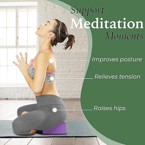 Miniatura 6 de Yes4All Bloques de yoga 2 unidades de soporte de muñeca, comodidad y fuerza de agarre, soporte para equilibrio, fitness y ejercicio, bloques de