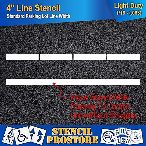 Miniatura 7 de Plantillas de pavimento  4 pulgadas  Plantilla de línea recta  4 x 216 x 18 pulgadas (128 mil)  Grado profesional  (extra largas de 18 pies con área