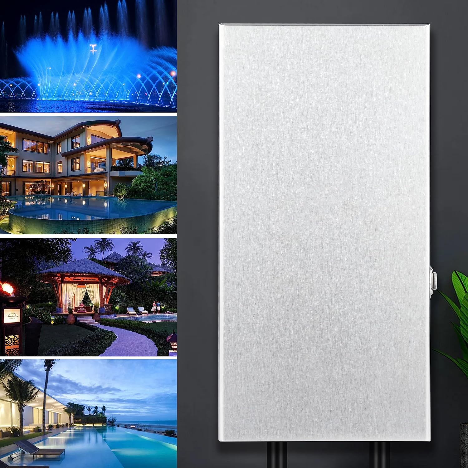 100W Low Voltage Transformer, 120V AC to 15V/14V/13V/12V AC, Outdoor Transformer for Landscape, Spot, Patio, Pathway Lighting