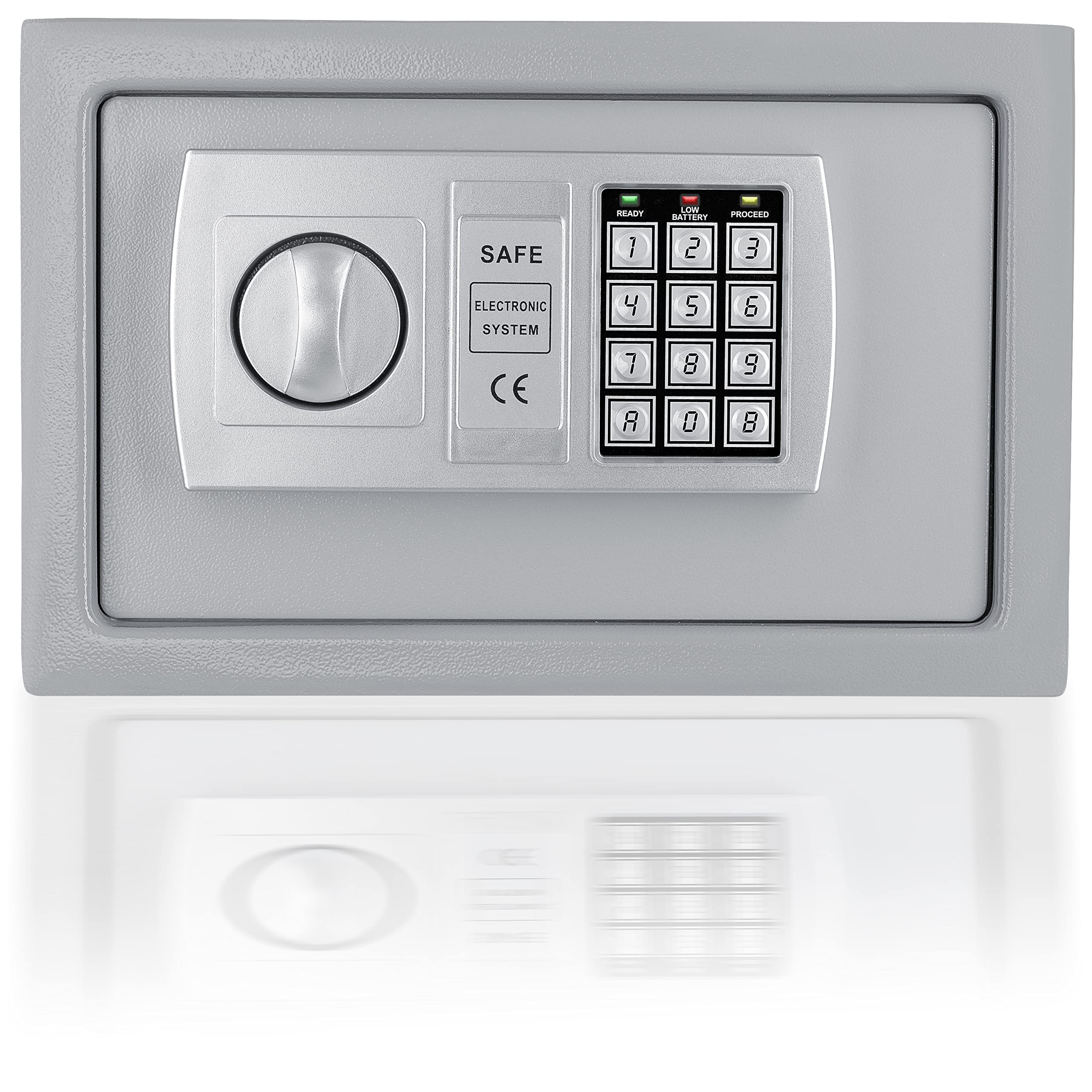 KESSER® Cassaforte Safe Serratura a combinazione elettronica 31x20x20 cm Display a LED Cilindri in acciaio, bianco